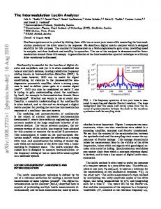 The Intermodulation Lockin Analyzer