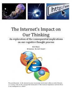 The Internet's Impact on Our Thinking