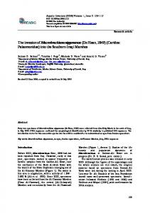 The invasion of Macrobrachium nipponense - Aquatic Invasions