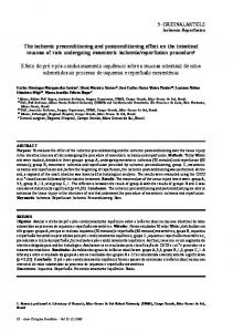 The ischemic preconditioning and