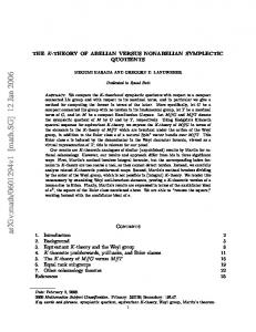 THE K-THEORY OF ABELIAN VERSUS NONABELIAN SYMPLECTIC