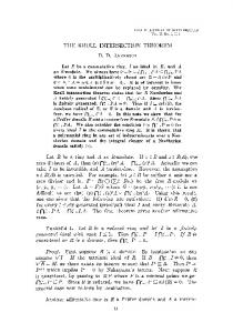 the krull intersection theorem - Project Euclid