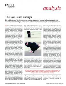 The law is not enough - Wiley Online Library