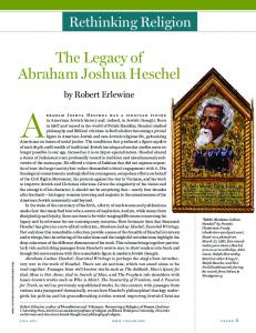 The Legacy of Abraham Joshua Heschel