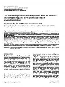 The loudness dependence of auditory evoked ... - Wiley Online Library