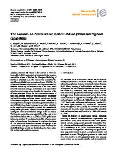 The Louvain-La-Neuve sea ice model LIM3.6: global ... - ePrints Soton