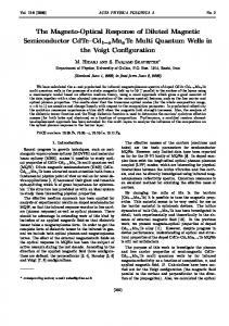 The Magneto-Optical Response of Diluted Magnetic Semiconductor ...