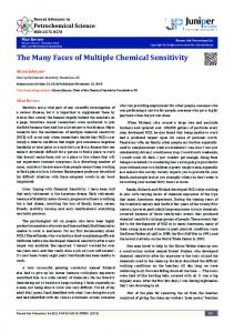 The Many Faces of Multiple Chemical Sensitivity - Juniper Publishers