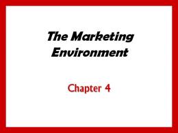 The Marketing Environment