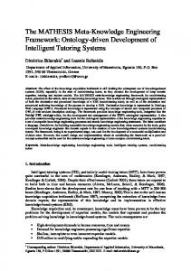 The MATHESIS Meta-Knowledge Engineering ... - Semantic Scholar