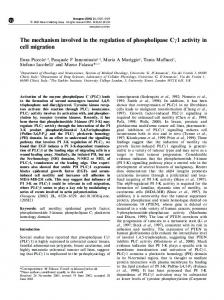 The mechanism involved in the regulation of phospholipase ... - Nature