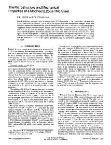 The microstructure and mechanical properties of a ... - Springer Link