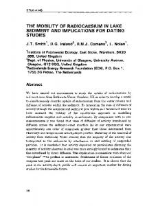 the mobility of radiocaesium in lake sediment and implications for ...