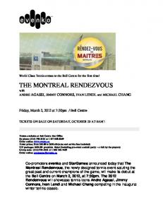 THE MONTREAL RENDEZVOUS - StarGames LLC