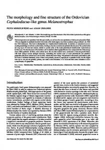 The morphology and fine structure of the Ordovician Cephalodiscus ...