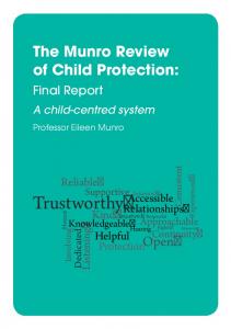 The Munro Review of Child Protection