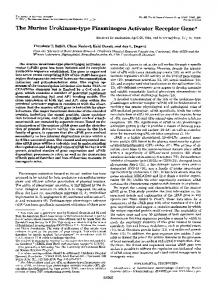 The Murine Urokinase-type Plasminogen Activator Receptor Gene*