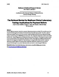 The National Market for Medicare Clinical Laboratory Testing - CMS.gov