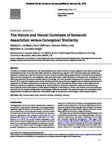 The Nature and Neural Correlates of Semantic