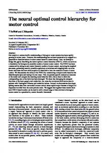 The neural optimal control hierarchy for motor control - Semantic Scholar