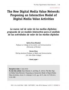 The New Digital Media Value Network: Proposing an Interactive Model ...