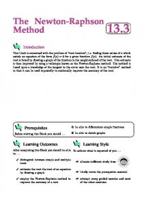 The Newton-Raphson Method