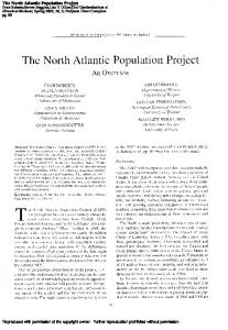 The North Atlantic Population Project