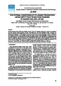 the optimal conditions of xylanase production using