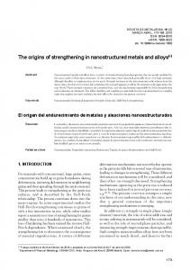 The origins of strengthening in nanostructured metals and alloys