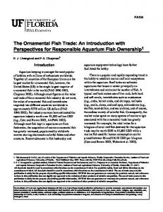 The Ornamental Fish Trade: An Introduction with ...