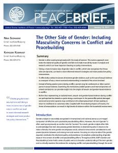 The Other Side of Gender: Including Masculinity Concerns in Conflict ...
