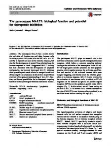 The paracaspase MALT1 - Serval - Unil