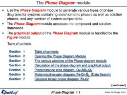 The Phase Diagram module - CRCT