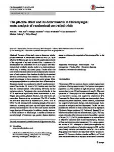 The placebo effect and its determinants in fibromyalgia - Springer Link