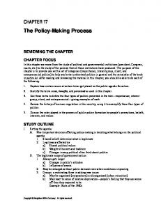 The Policy-Making Process