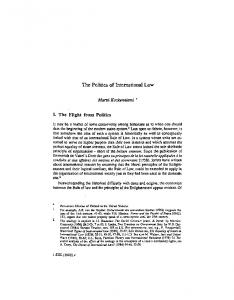 The Politics of International Law - European Journal of International Law