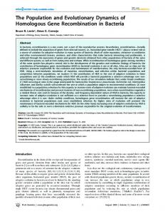 The Population and Evolutionary Dynamics of Homologous Gene