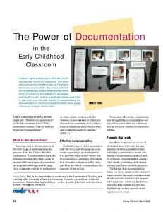 The Power of Documentation - NAEYC