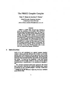 The PRECC Compiler Compiler