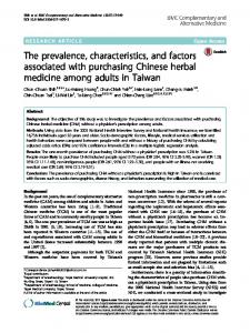 The prevalence, characteristics, and factors