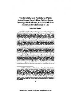 The Private Law of Public Law: Public Authorities as ... - SSRN papers