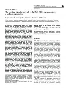 The proximal signaling network of the BCR-ABL1 oncogene ... - Nature