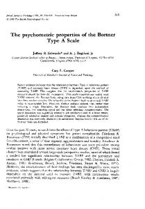 The psychometric properties of the Bortner Type A Scale.