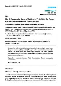 The Q-Exponential Decay of Subjective Probability ... - Semantic Scholar