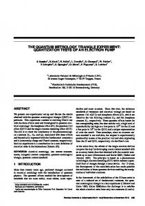 the quantum metrology triangle experiment