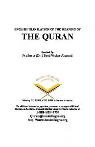 THE QURAN - Answering Christianity