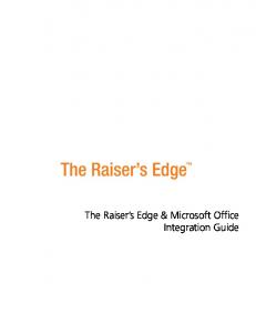 The Raiser's Edge & Microsoft Office Integration Guide