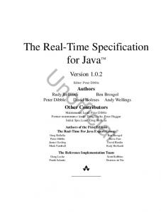 The Real-Time Specification for Java