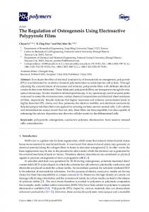 The Regulation of Osteogenesis Using