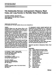 The Relationship Between Anthropometric Measures ... - Springer Link